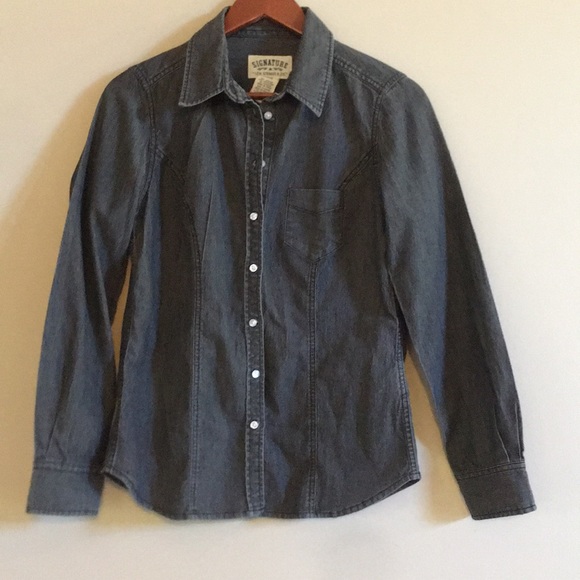 levis black button down shirt
